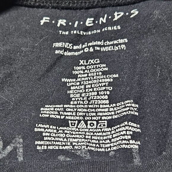 Friends Central Perk Black T-Shirt Size Small Sitcom TV Show 90s Pop Culture - Picture 3 of 3